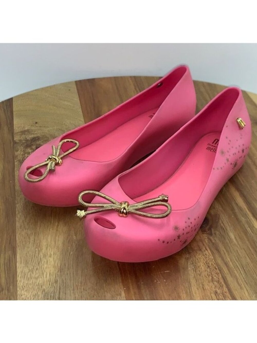 Mel Dreamed Mini Melissa Ultragirl Pink Slip on Shoes Size 2